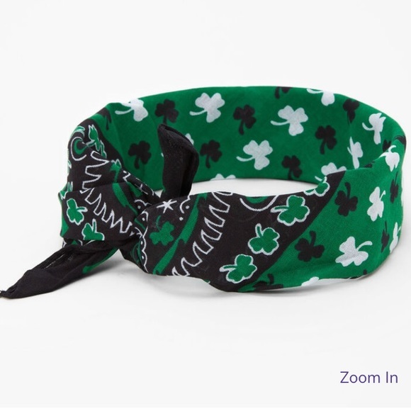 BOGO🌸 NWT Clover Tie Bow Bandana Headband Rockabilly Irish